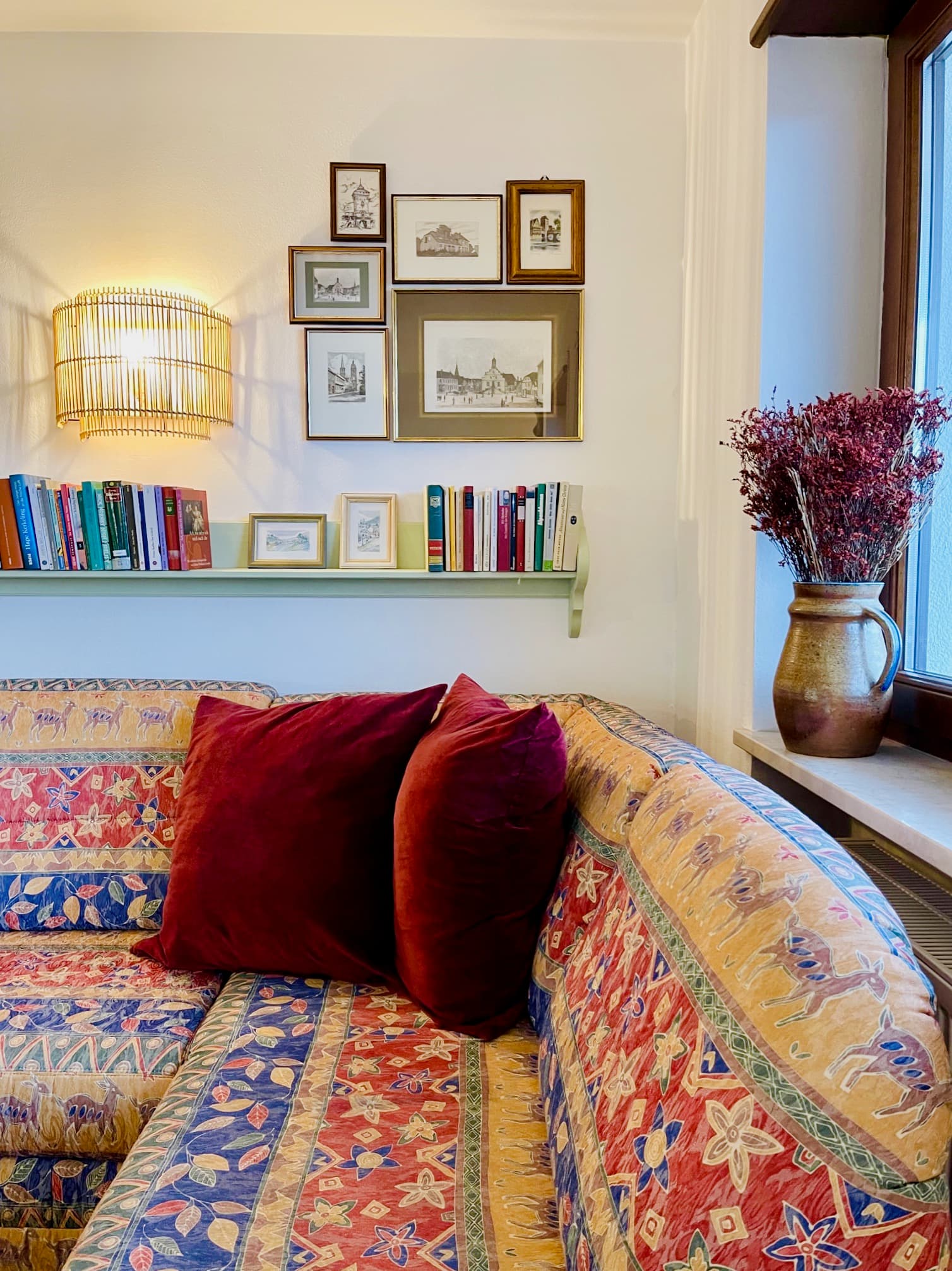 Detail of the living room sofa